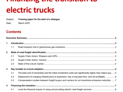 Financing the transition to electric trucks
